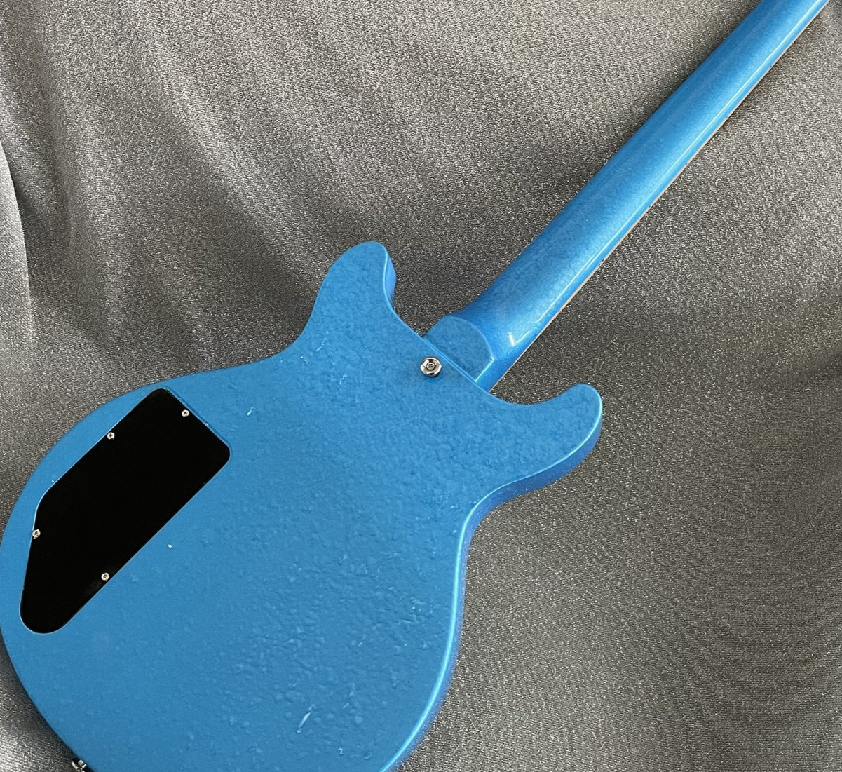 Blue SG Electric Guitar Mother Of Pearl Paint Mahogany Body&Neck Free Ship