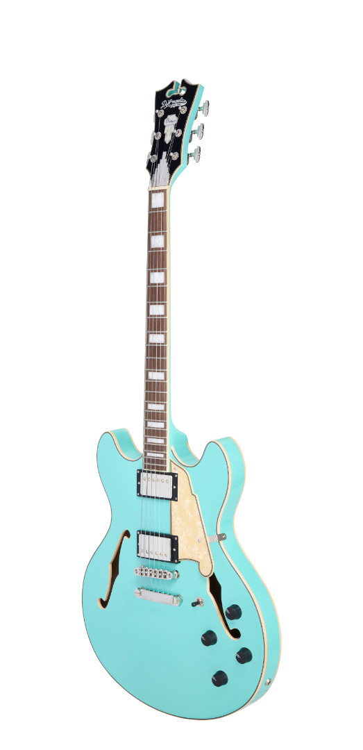 D’Angelico Guitars DAPDCSGRNS Premier DC Electric Guitar, Surf Green w/ Gig Bag