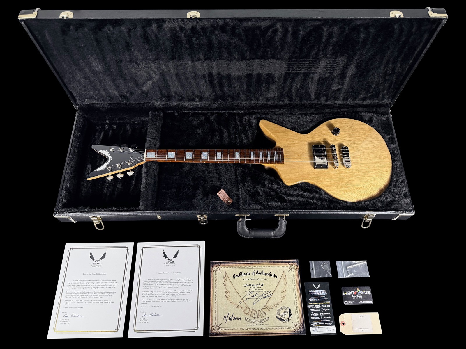 2024 DEAN CADILLAC USA CUSTOM SHOP KORINA w SINGLE HUMBUCKER ~ NATURAL