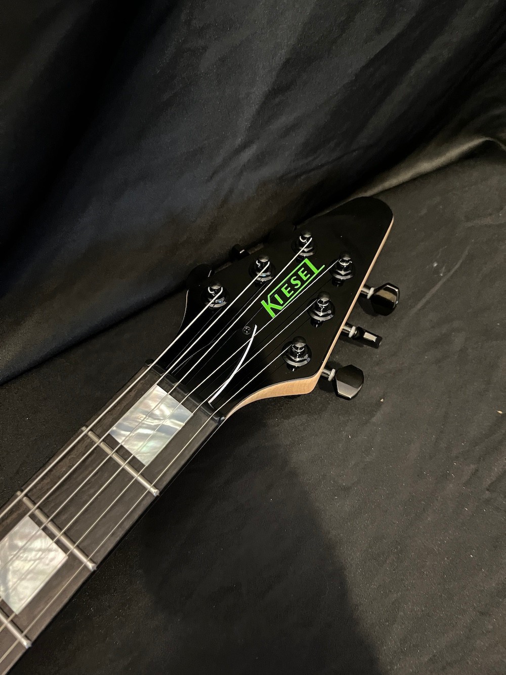 2025 Kiesel V220 Guitar Black W/Racing Green Bevels W/OHSC-MINT!