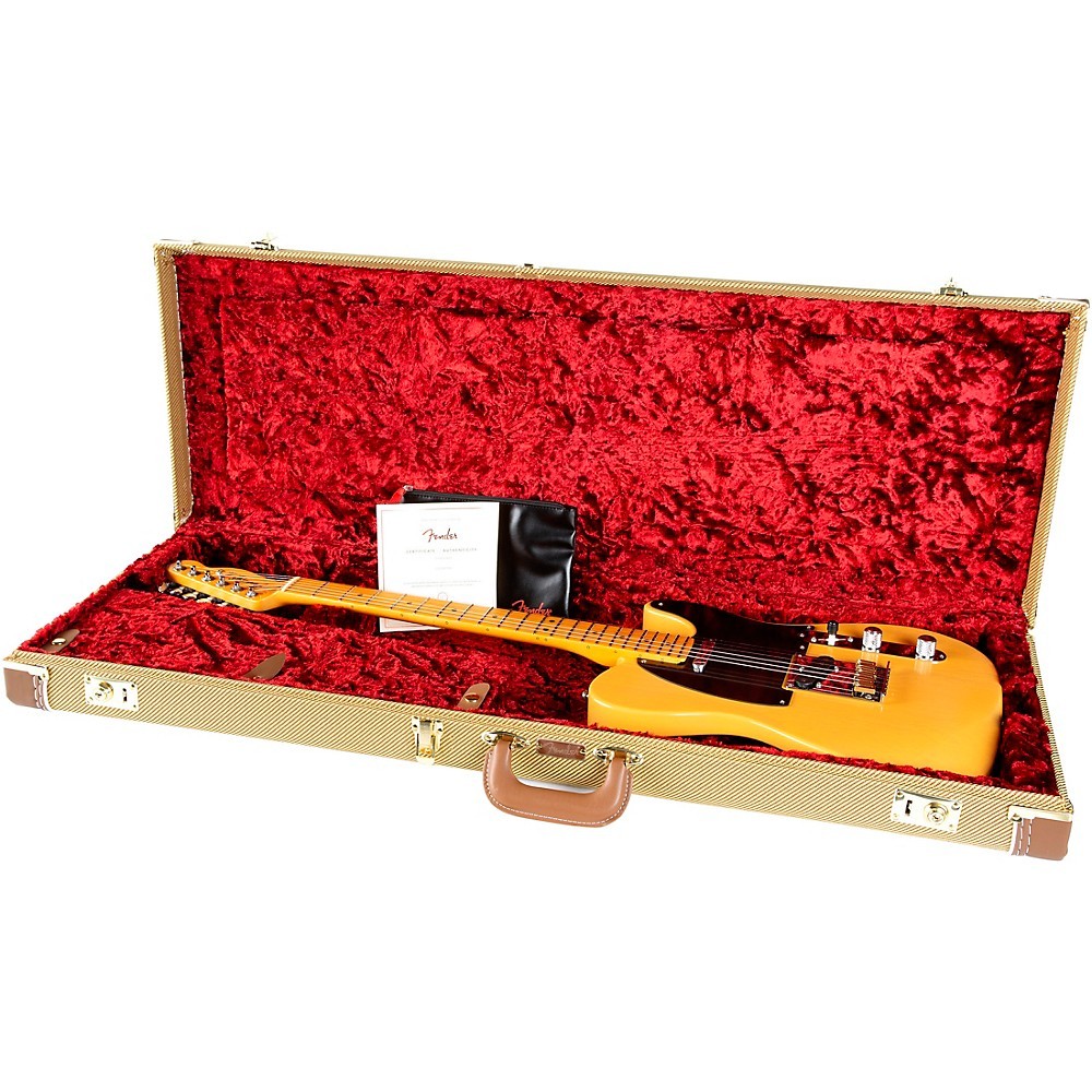 Fender American Ultra Luxe Vintg ’50s Telecaster Maple FB Guitar Bttrsctch Blnd