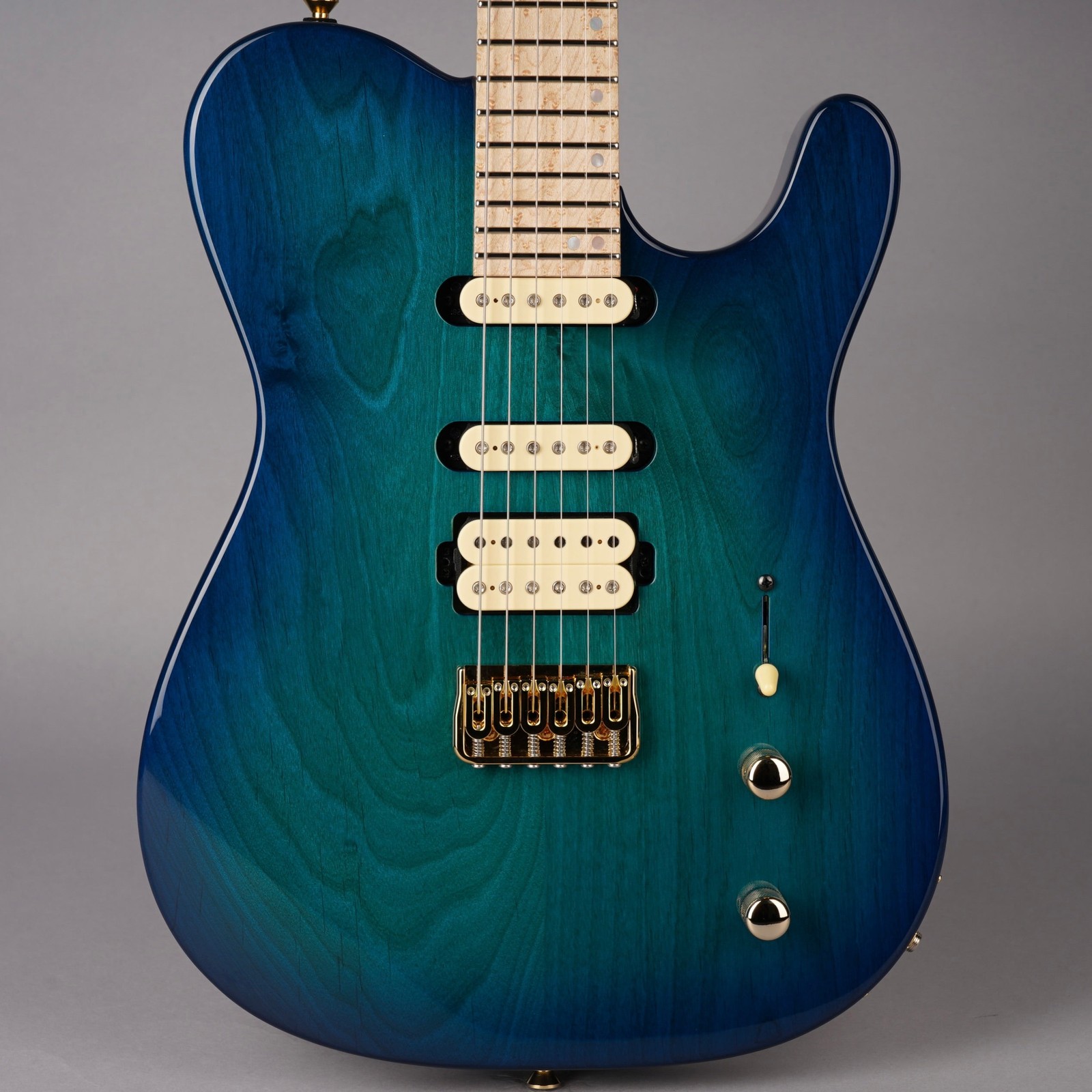 Kiesel Solo HSS – Alder/Maple/Birdseye – Aqua Burst