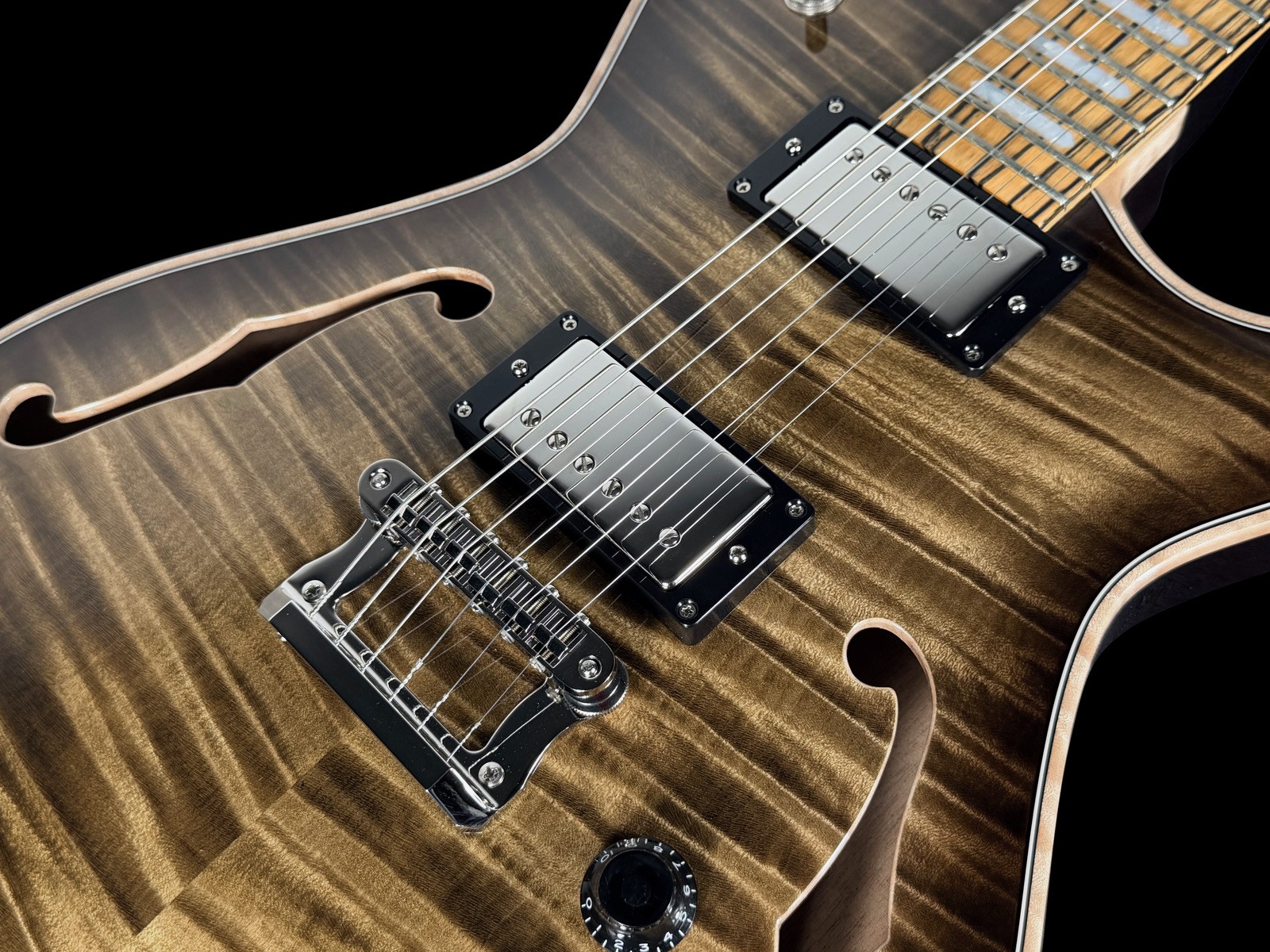 2026 KNAGGS CHENA HOLLOWBODY TIER 1 w PALE MOON EBONY FRETBOARD ~SAND DUNE BURST