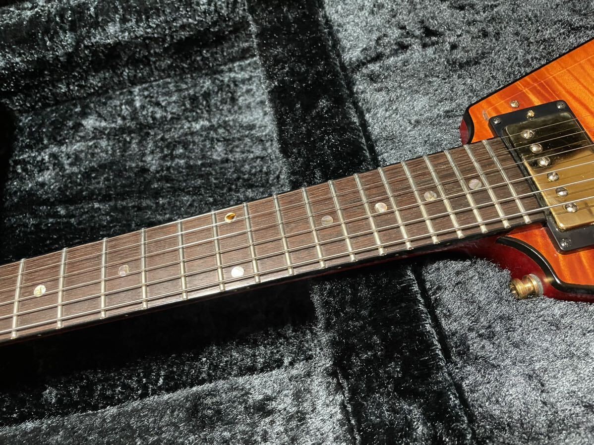 Tak Burst Esp Custom Made Flying V Jacaranda Fingerboard