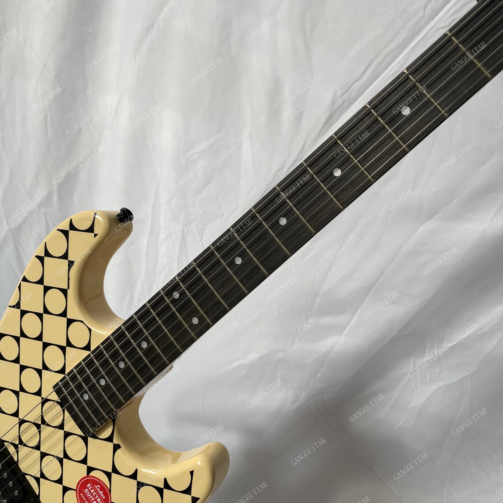 Solid Body Electric Guitar 23 Stainless Steel Rounded Fret Edge HH Pickups Belle