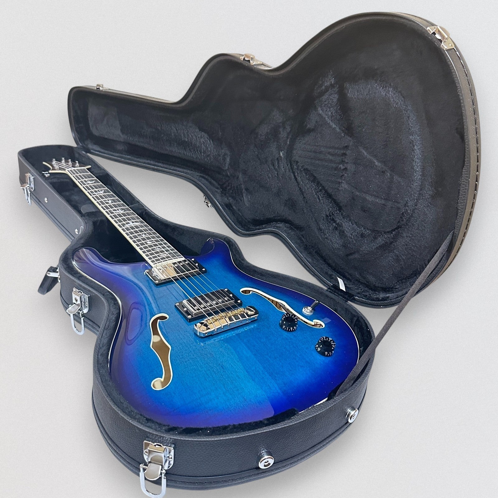 Paul Reed Smith PRS SE Hollowbody II Electric Guitar w/ Case – Faded Blue Burst