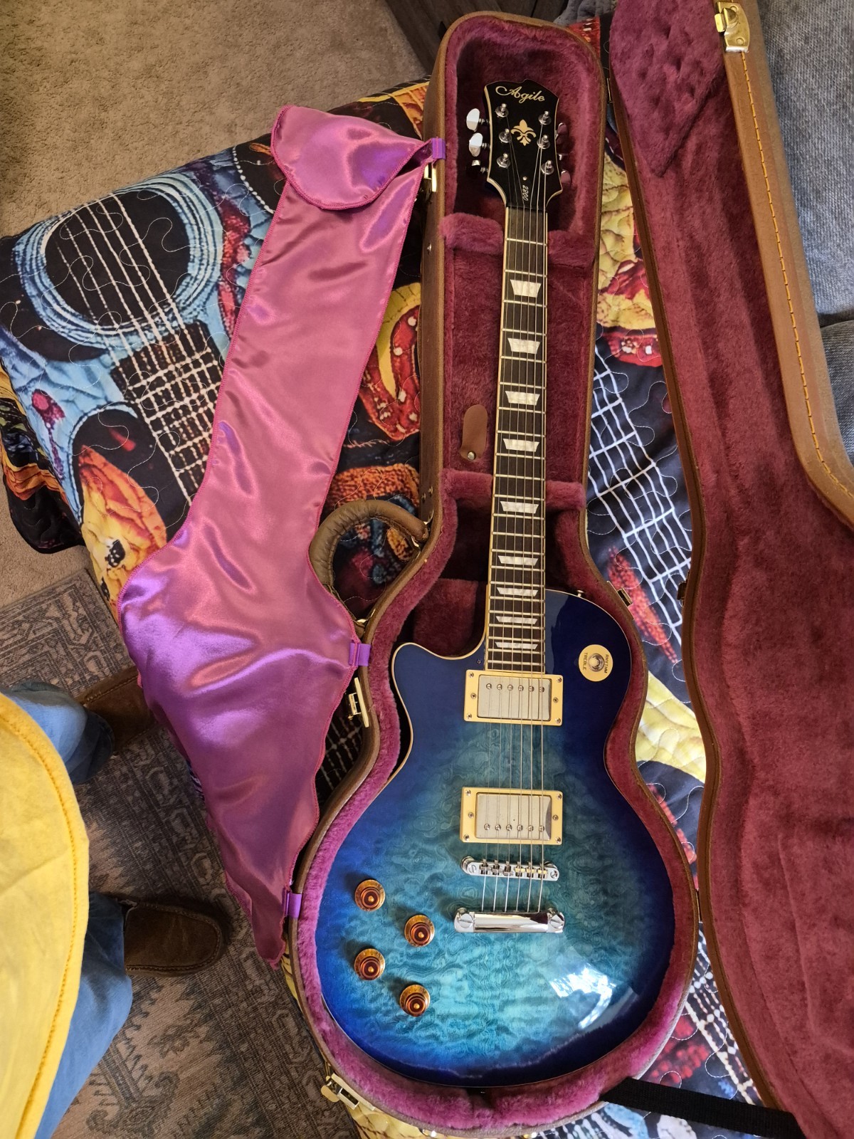 Left Handed Agile 2800 Guitar Les Paul Copy