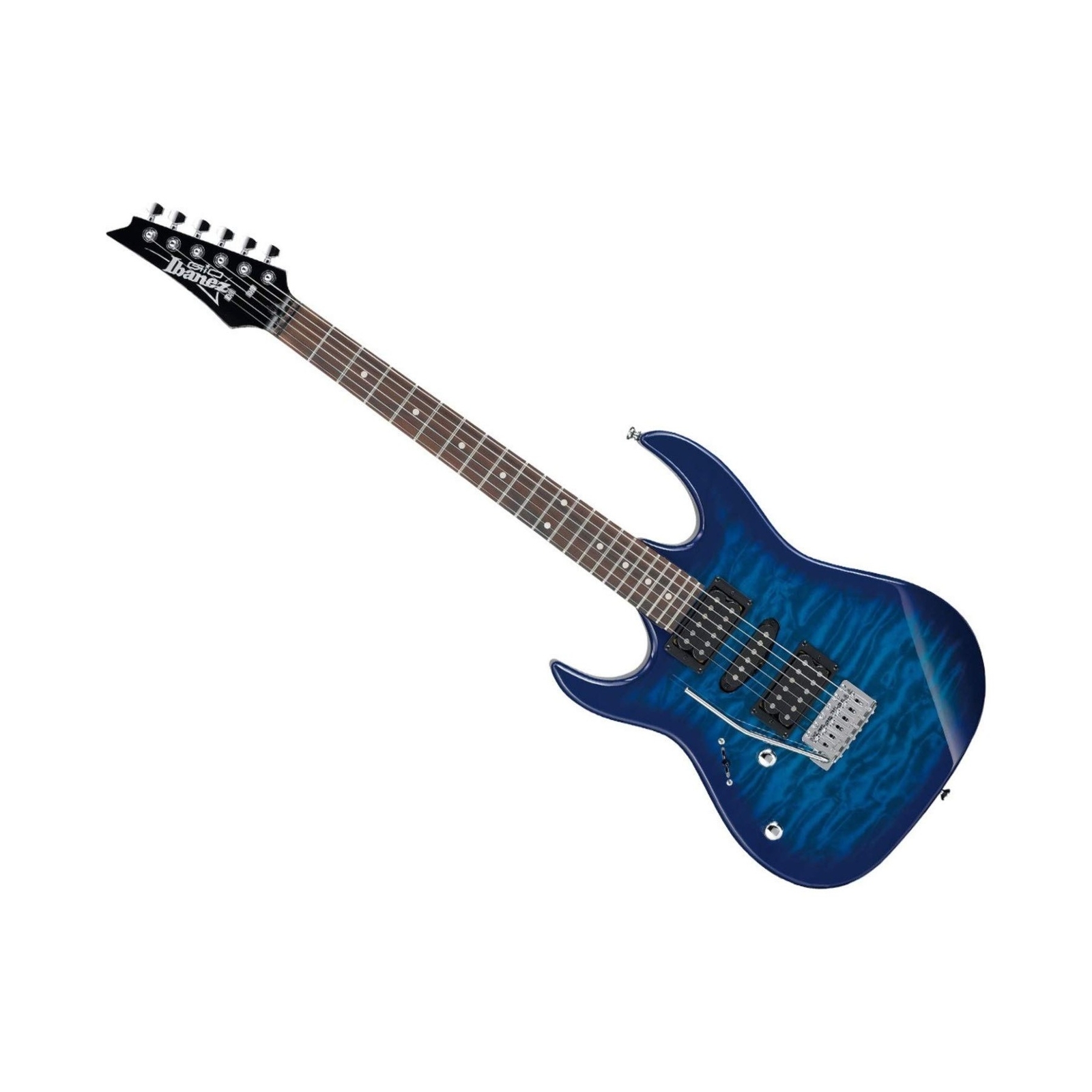 Ibanez Gio GRX70QAL Left-Handed – Transparent Blue Burst