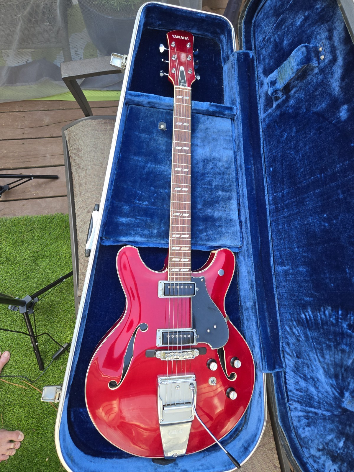 Vintage Yamaha 1967 SA-50 Hollow Electric Guitar Red Right-Handed w/OHSC