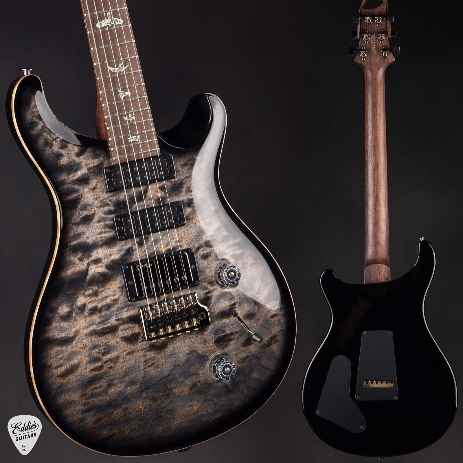 PRS Eddie’s Guitars Wood Library Studio Braaz / Rosewood Neck – Charcoal Burst