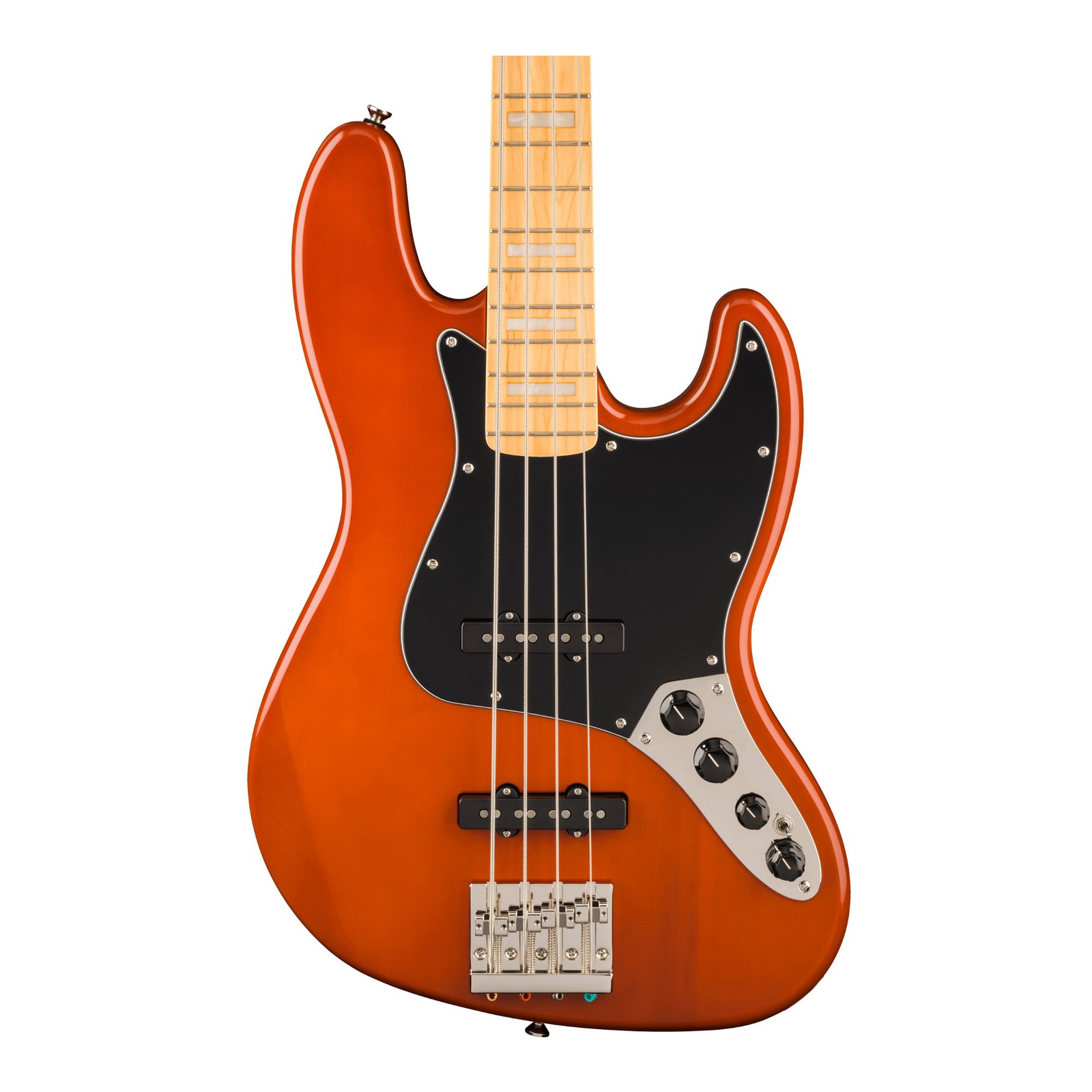 Squier Classic Vibe Active ’70s Jazz Bass Maple Neck and Black Pickguard (Mocha)