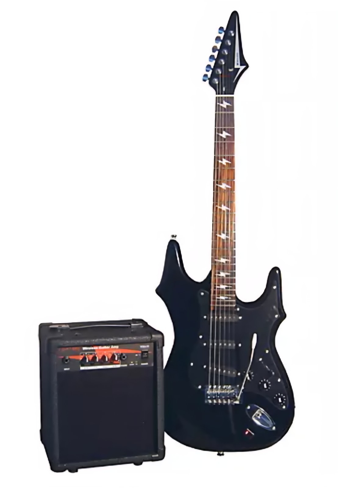 NEW Nady Full Size Black Wireless Electric Guitar With Amp And Case