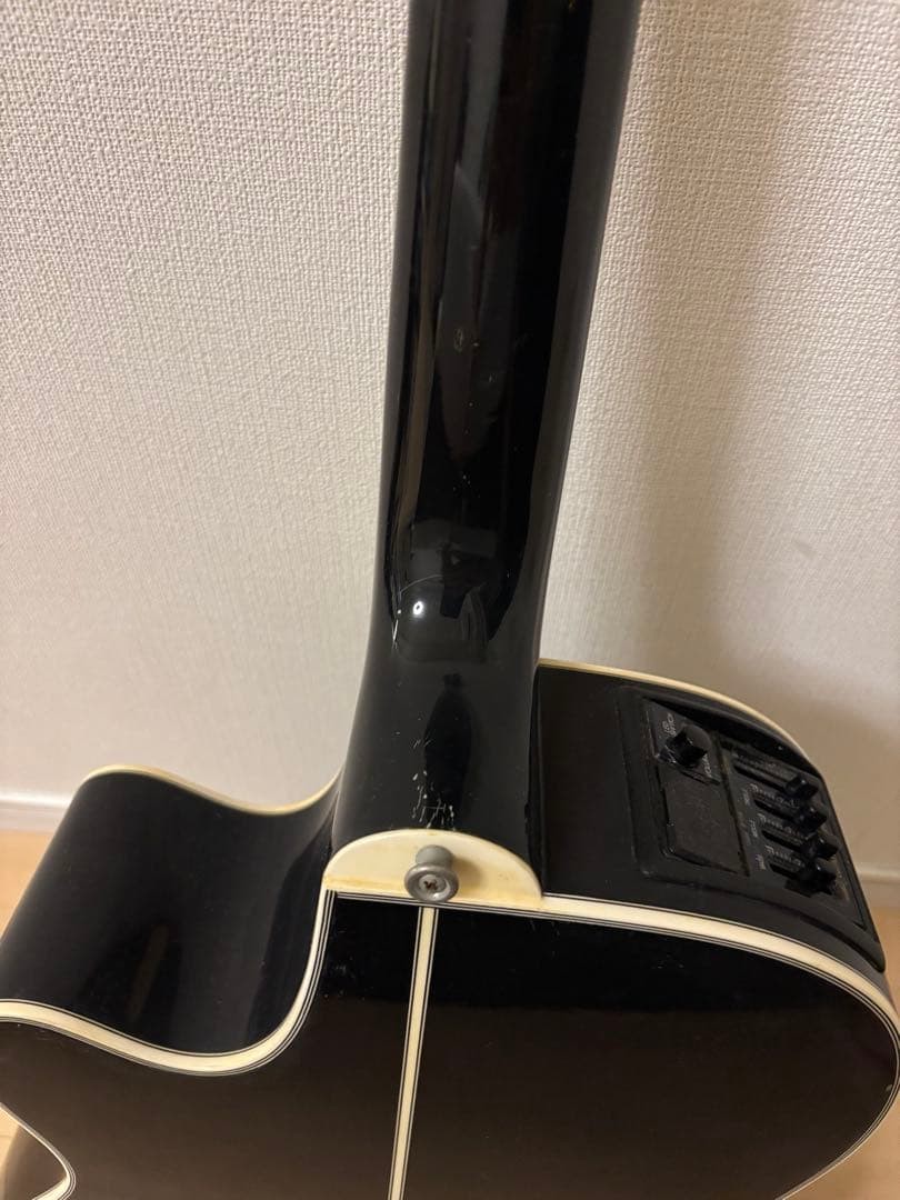 Takamine PT-106 Acoustic Electric Guitar Black Cutaway Japan w/Preamp