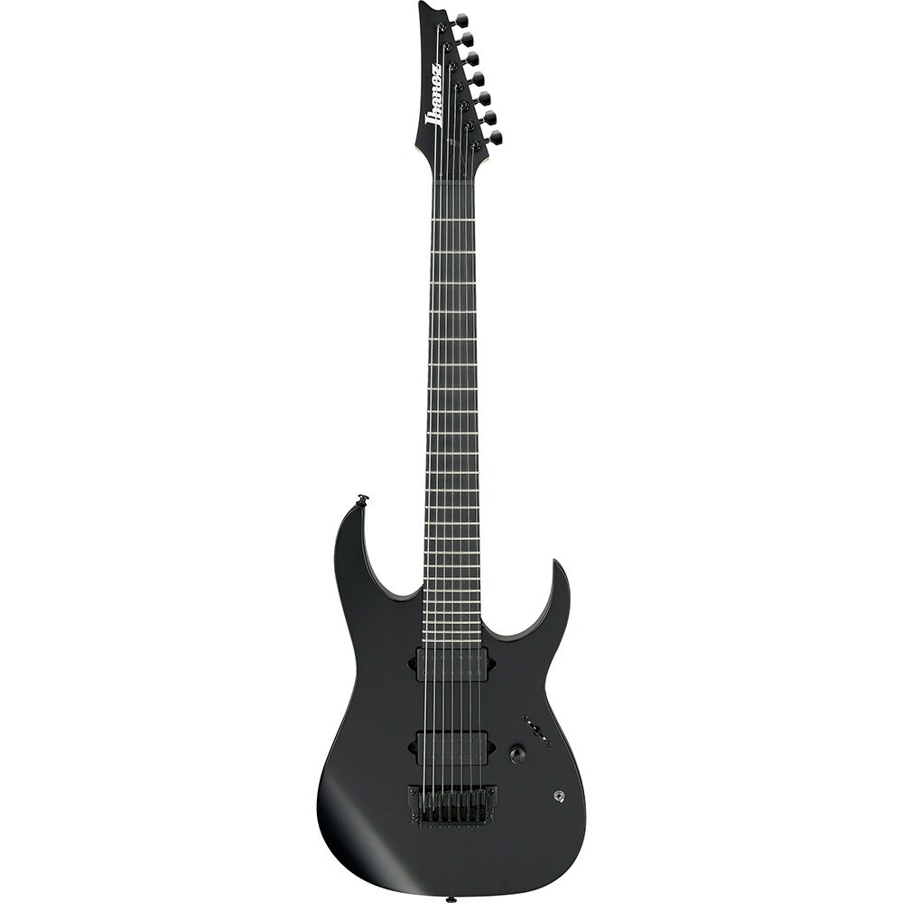 Ibanez RGIXL7BKF RG Iron Label Guitar, Ebony Fretboard, Black Flat