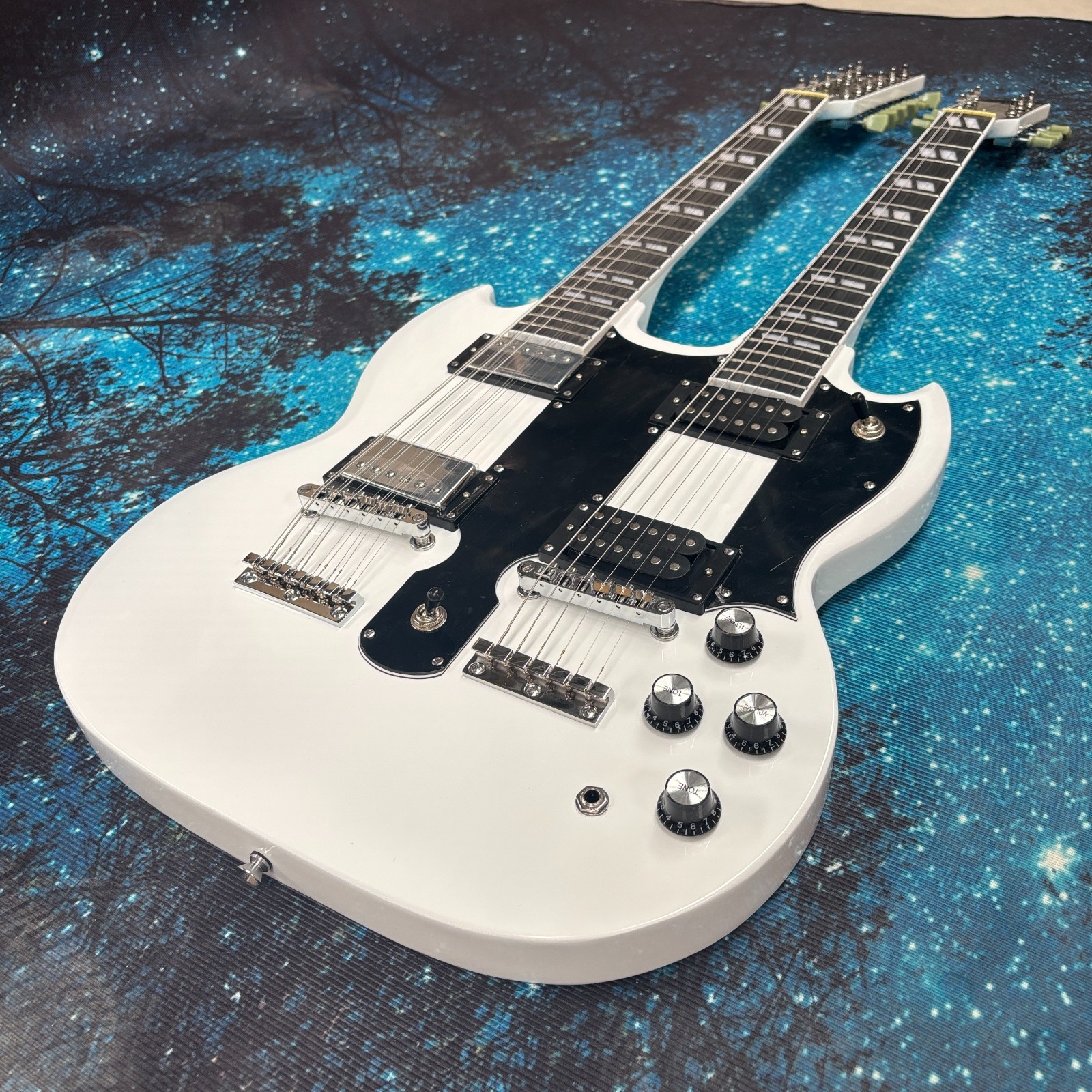 Custom 1969 EDS-1275 SG Double Neck Electric Guitar Jimmy Page 12+6 white