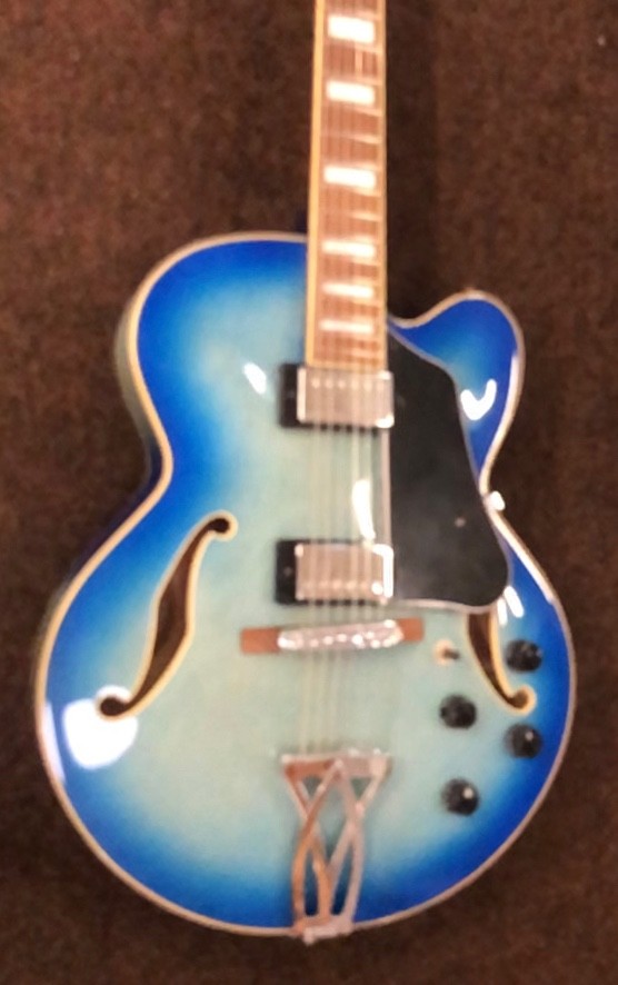 Ibanez Artcore AF75 Hollowbody Electric Guitar – Transparent Blue – USED – VG+