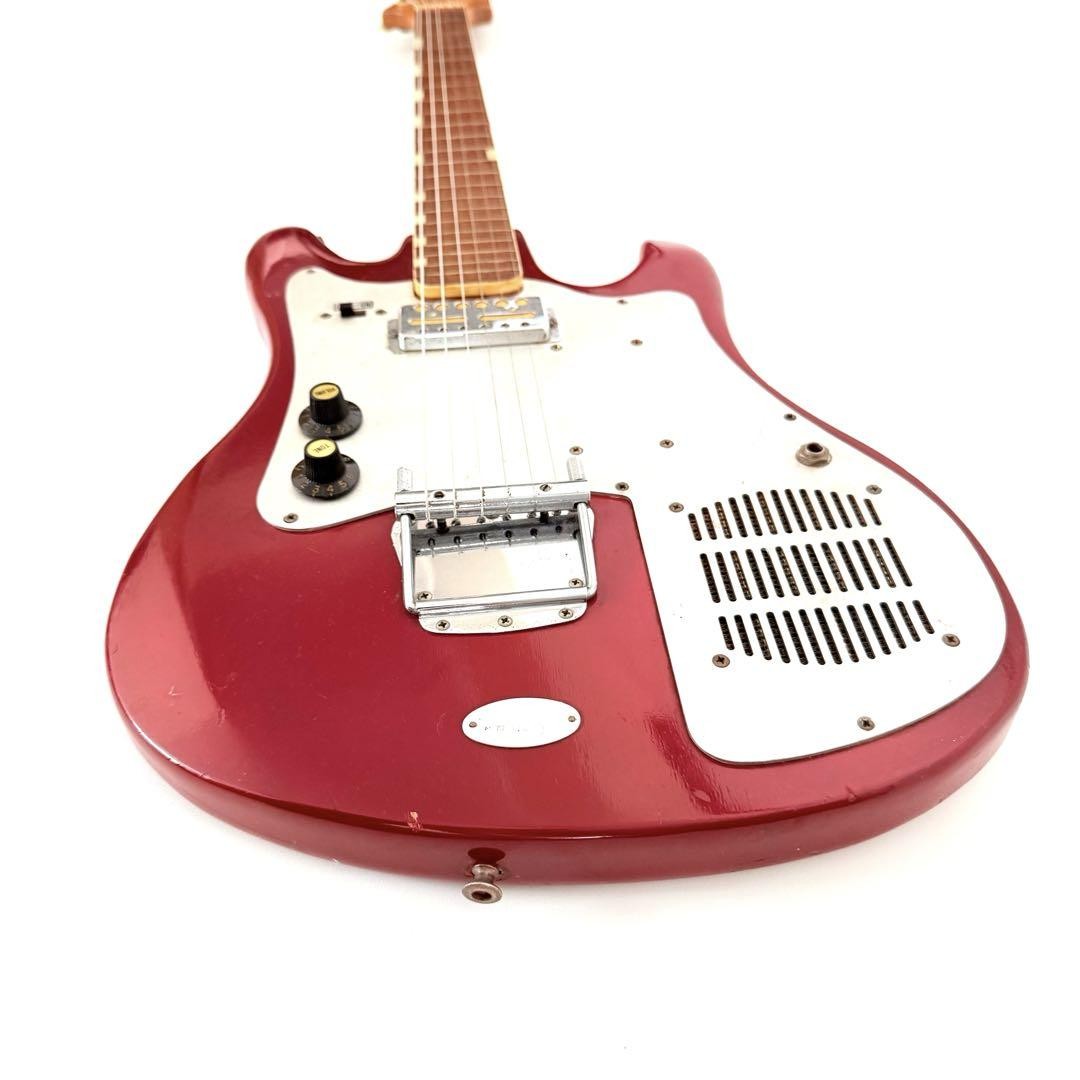 Electric Guitar Teisco TRG-1 Red Japan with Built-in Amplifier + Soft Case