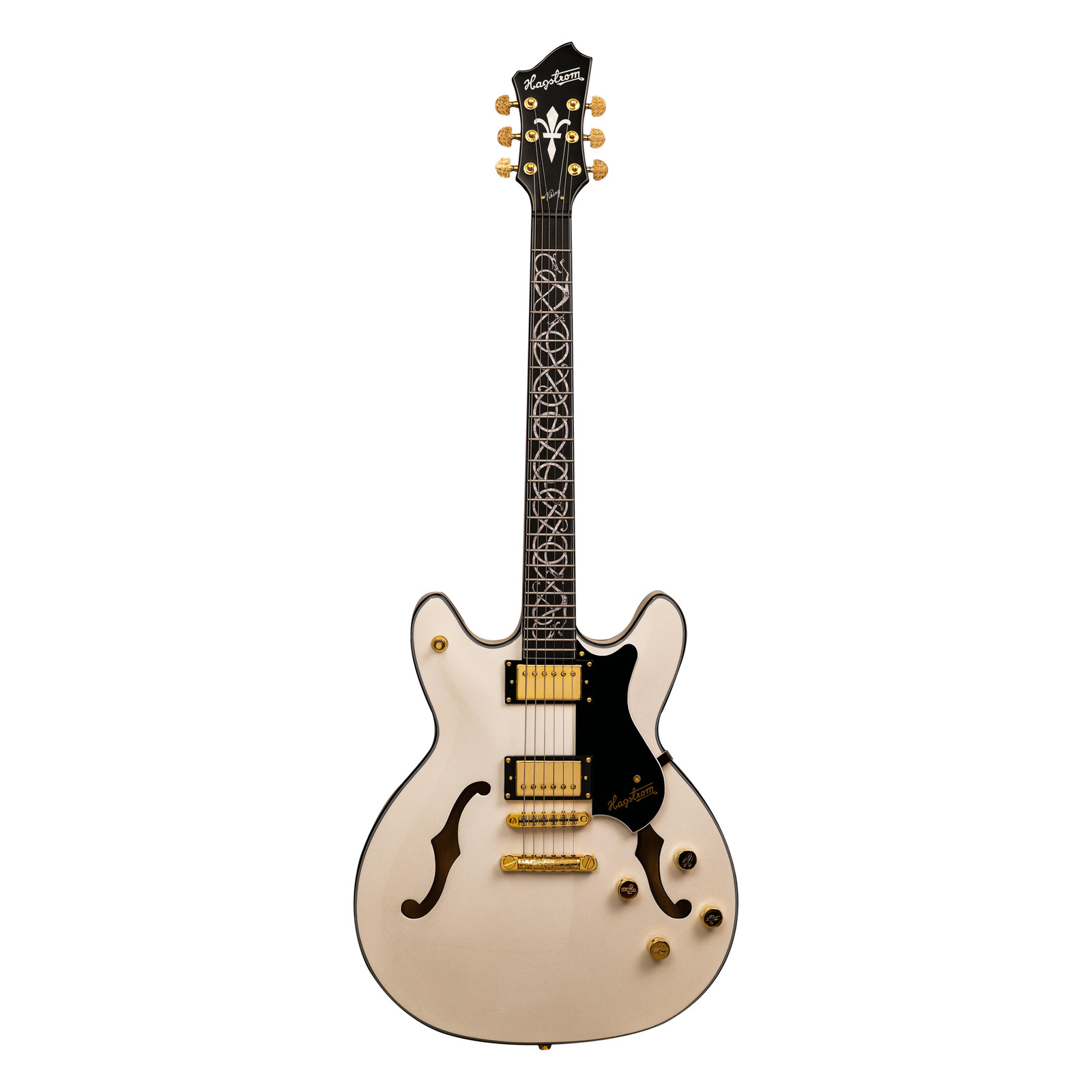 Hagstrom Viking 100 LE DC Semi-Hollow Electric Guitar – Platinum – Open Box