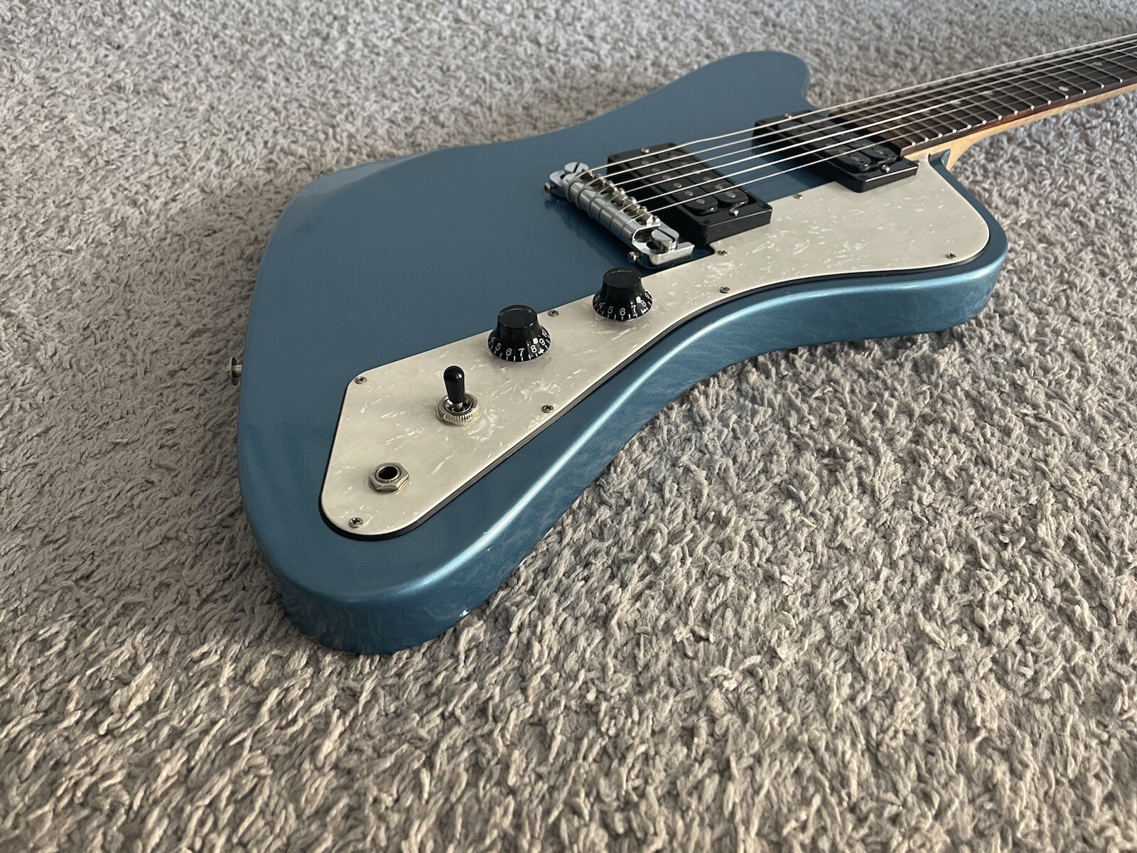 Gibson USA Firebird Zero S Series 2017 HH Pelham Blue Rosewood Fretboard Guitar