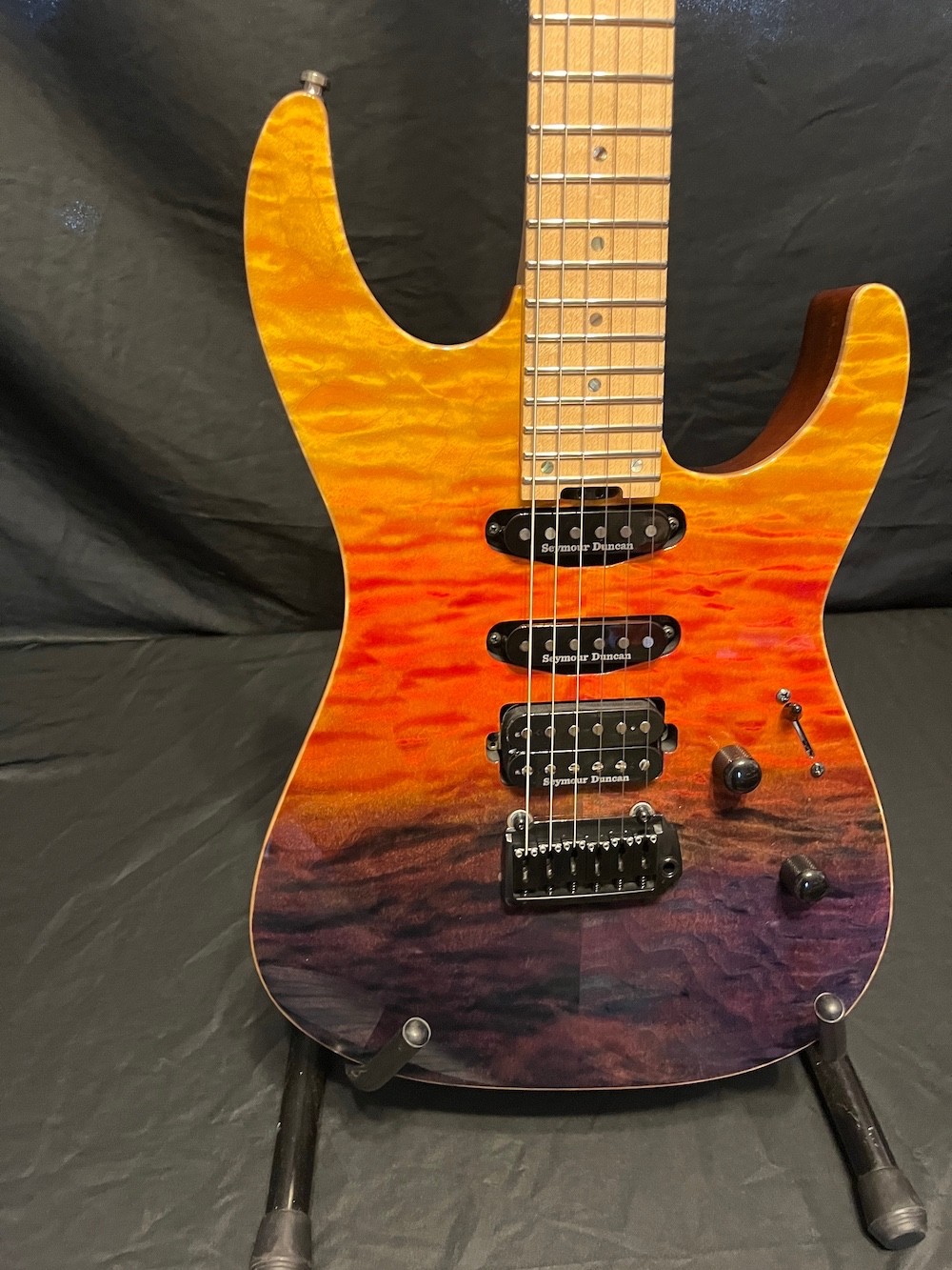 2020 ESP USA M-III 2PT Guitar Tropical Fade Quilt Top W/OHSC-Excellent!