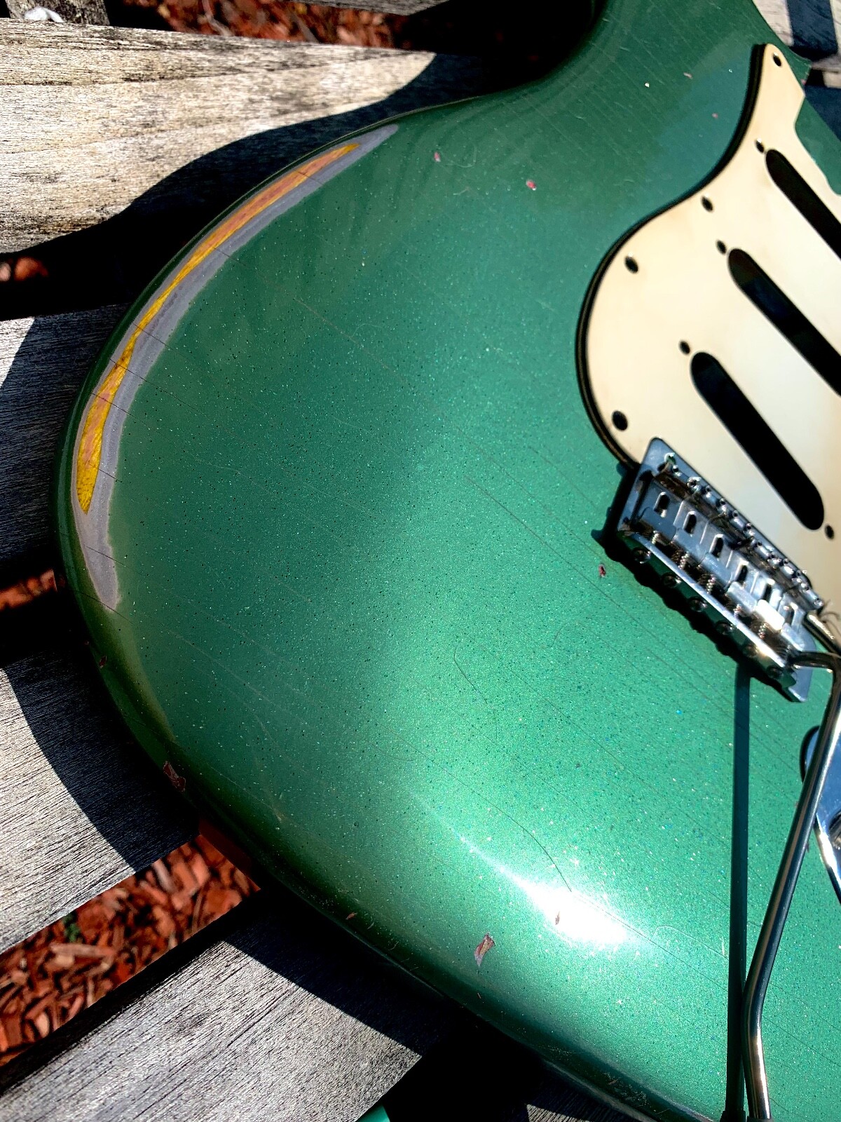 STRAT BODY RELIC 60s NitroThinSkinLacquer Pearl GREEN Met ORDER HERE JVGuitars