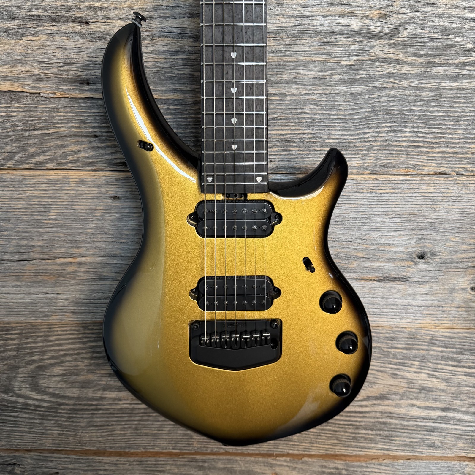 Ernie Ball Music Man Majesty 7 7-String Electric Guitar – Gold Eclipse