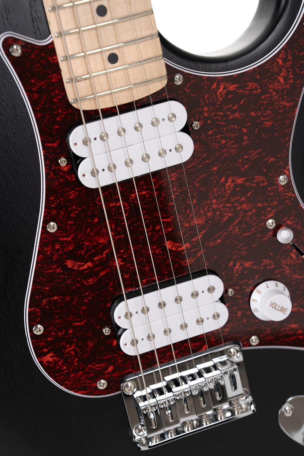 Cort G100 HH G Series Electric Guitar Open Pore Black HH Pickups 25.5in