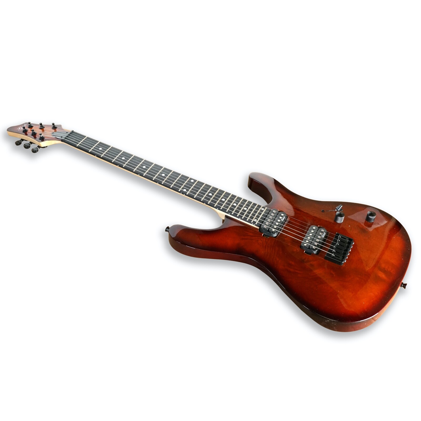 6 String Electric Guitar Maple Neck Burl poplar top Okoume Body