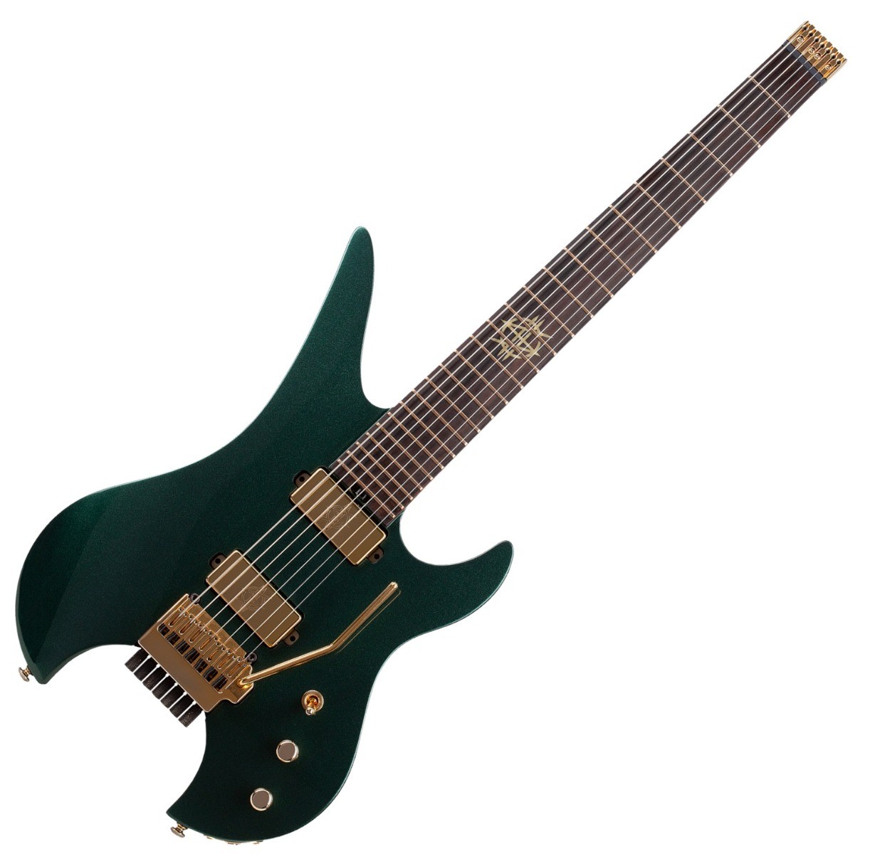 Schecter Synyster Gates Custom-7 TR Headless guitar in Oak Green Metallic