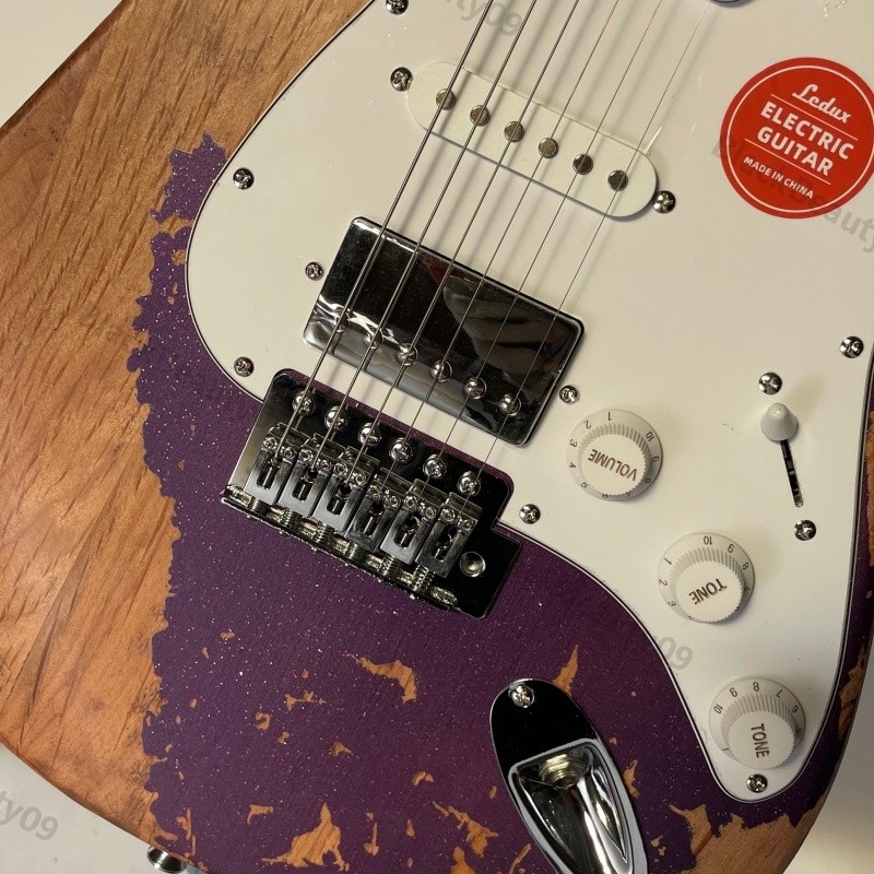 Heavy Aged Solid Body Electric Guitar Bone Nut Stainless Rounded Fret BEST OFFER