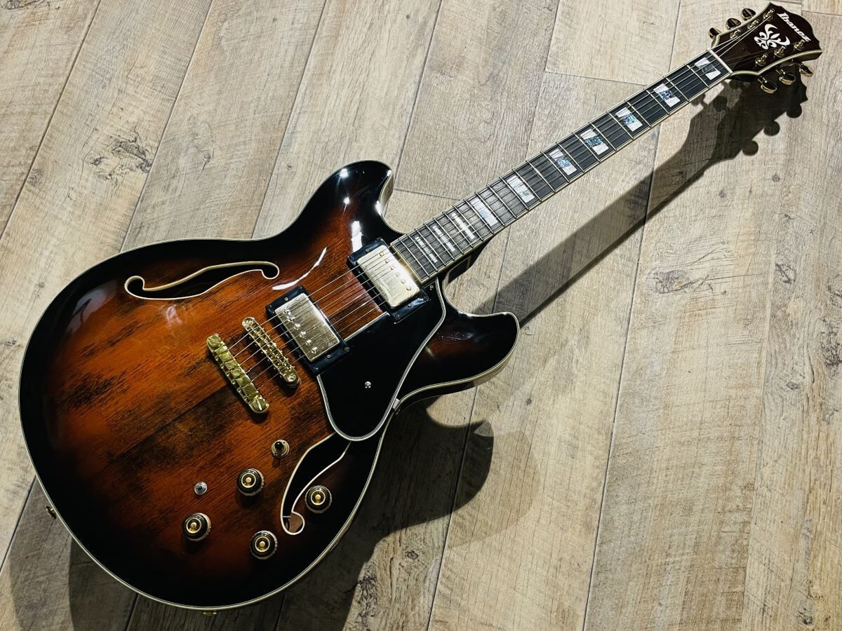 Ibanez Electric Guitar Semi Acoustic AS113B-TBC Tobacco Brown From JAPAN