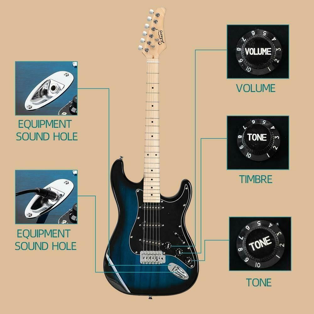 Glarry 39″ Electric Guitar Kits for Beginner with 20W Amp