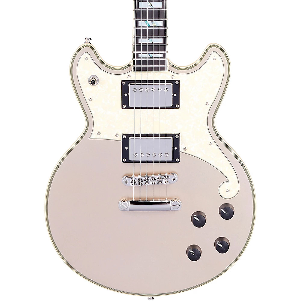 D’Angelico Deluxe Brighton Solidbody Guitar Duncan Humbuckers Stopbar Desert Gld