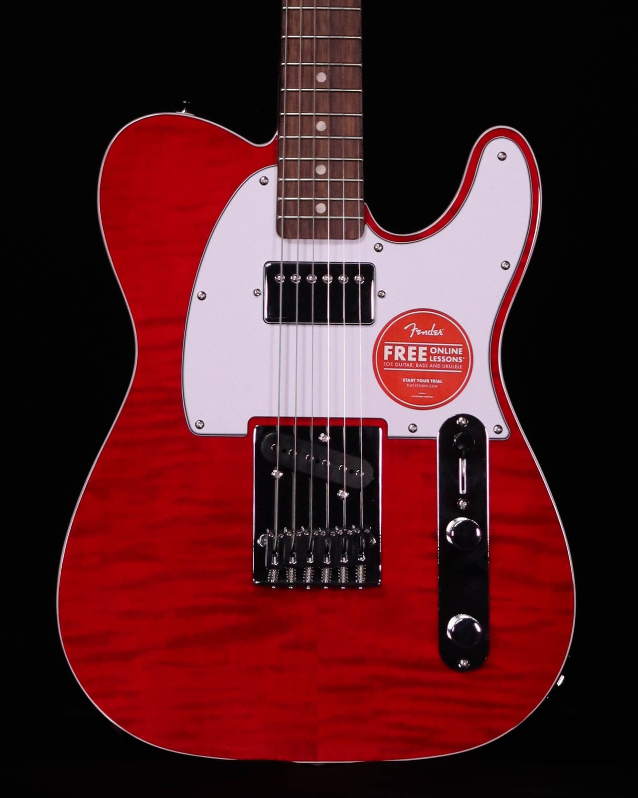 Squier Affinity Telecaster FMT SH, Laurel FB, Crimson Red Transparent