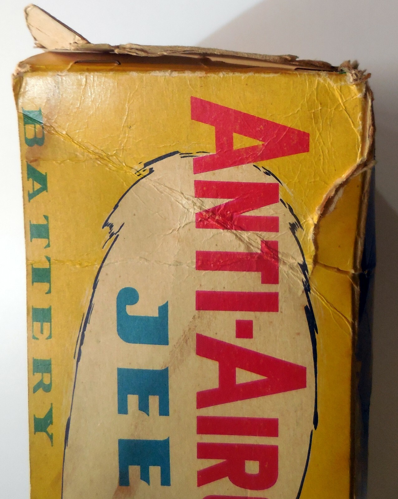 VINTAGE large TIN TOY ANTI AIRCRAFT JEEP T.N NOMURA JAPAN 1950s BOXED