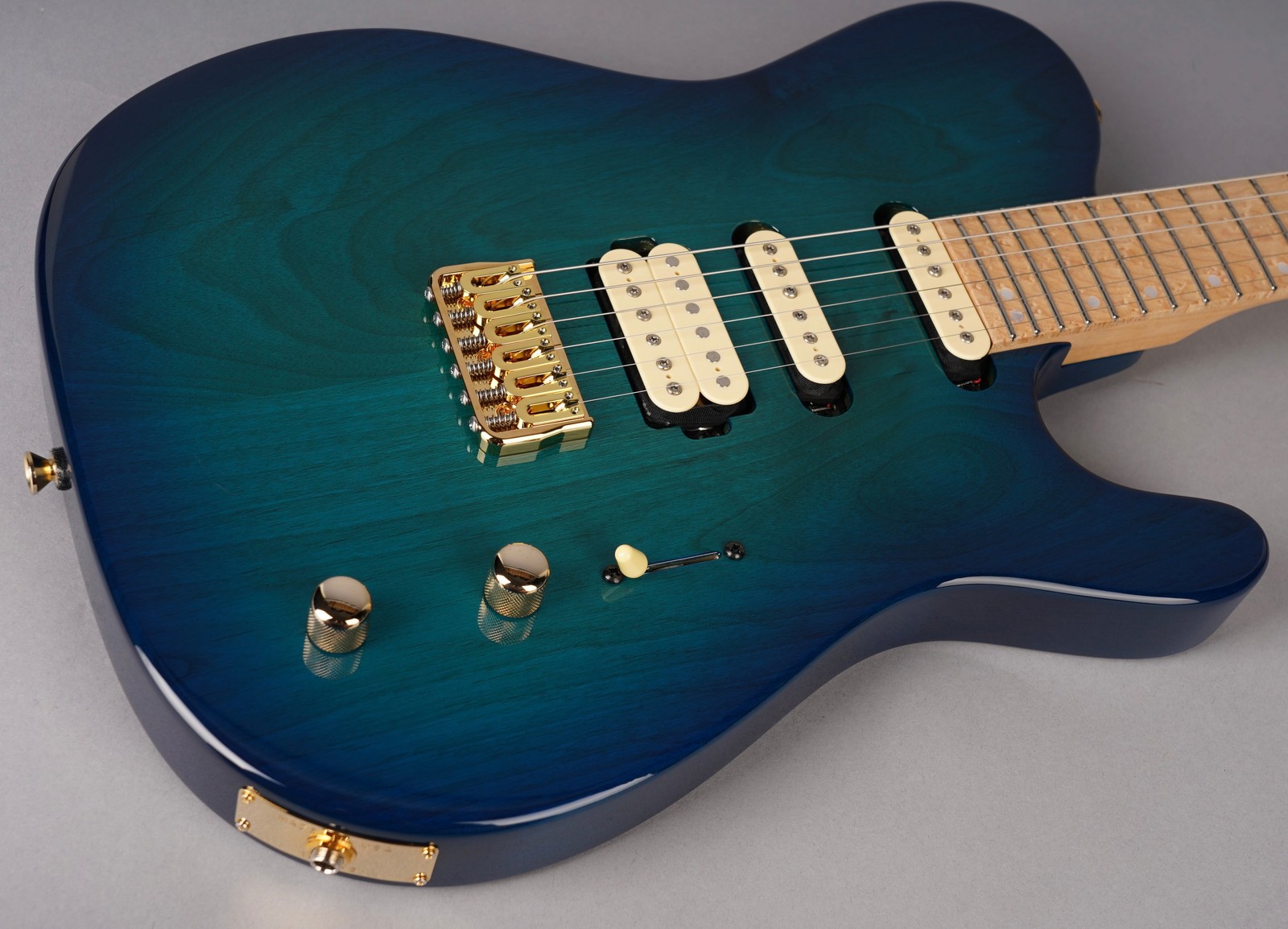 Kiesel Solo HSS – Alder/Maple/Birdseye – Aqua Burst