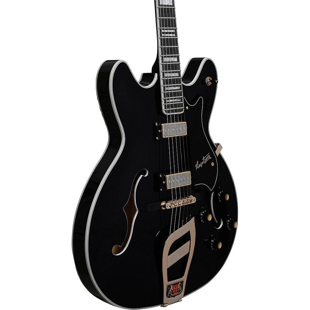 Hagstrom ’67 Viking II Hollowbody Guitar Standard Black Gloss 197881071202 RF