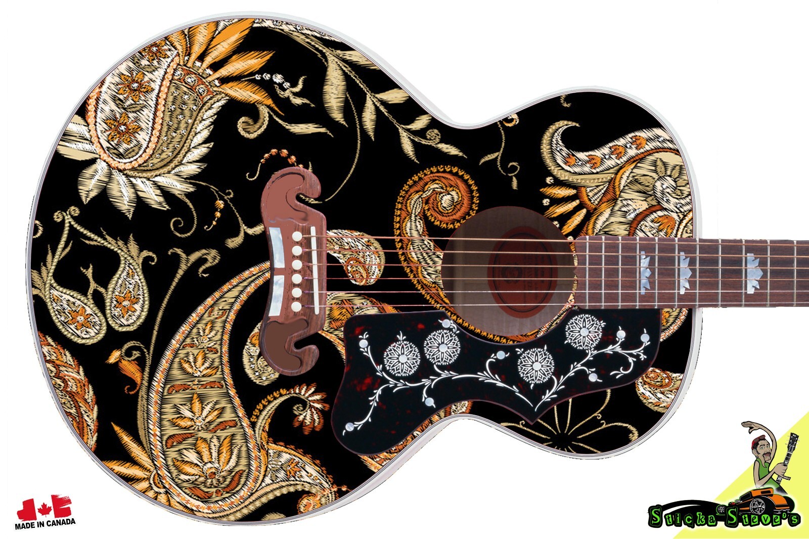 Guitar Skin Wrap Axe Re-Skin Traditional Paisley 091