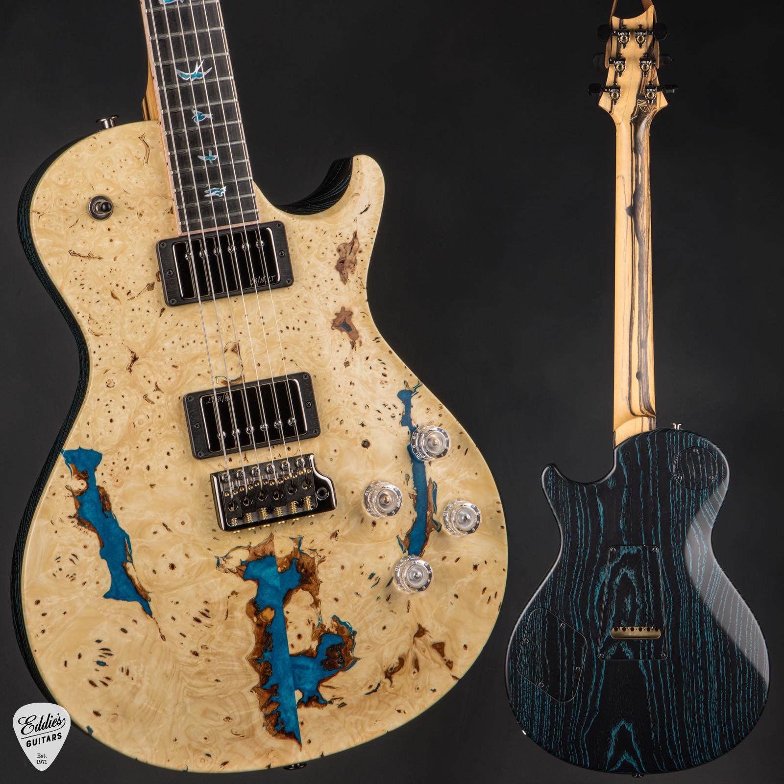 PRS Private Stock #12142 McCarty 594 Singlecut – Buckeye Burl – Blue Swirl Resin
