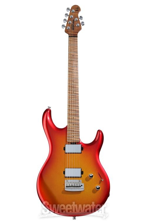 Ernie Ball Music Man Luke 4 HH Electric Guitar – Fireball with Maple Fingerboard