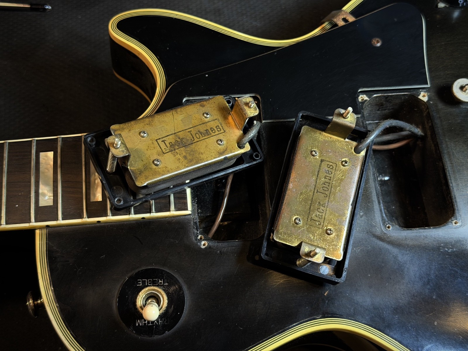 Rare 1970s Aria Pro II Les Paul Custom, Made in Japan – Transparent Black