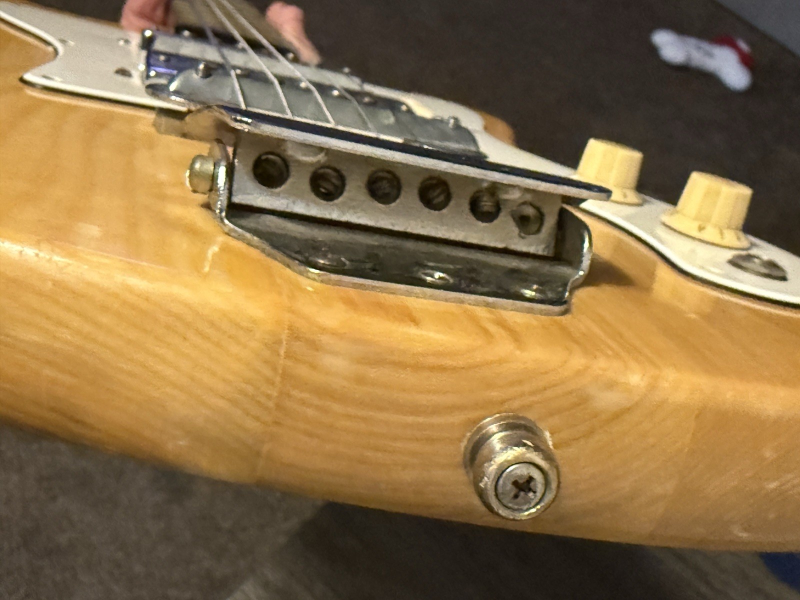 Vintage Samick Electric Guitar Late 1970s Solid Body Maple
