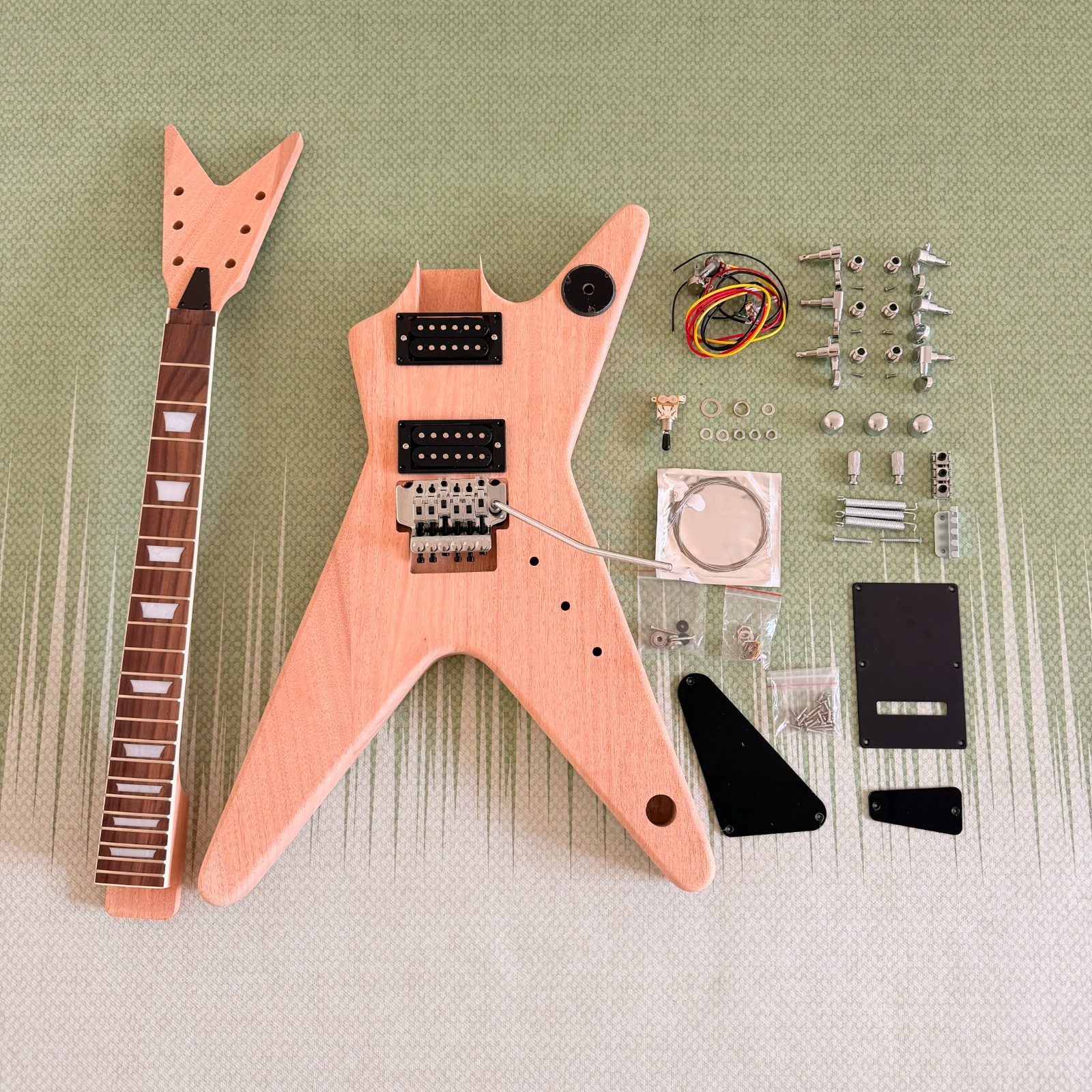 DIY Dean Electric Guitar Kit Rosewood Fretboard Mahogany body CR part set neck