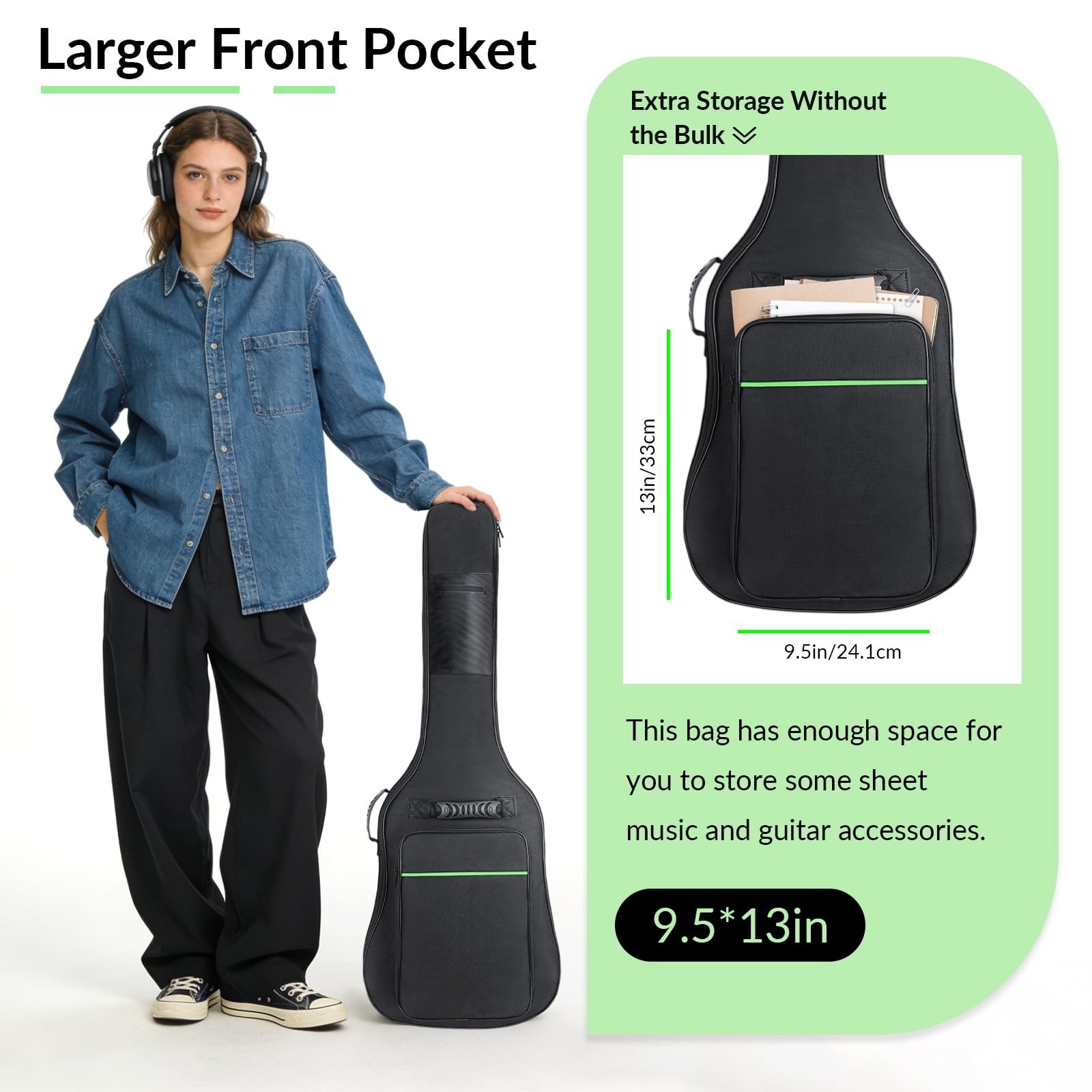 39 Inch Electric Guitar Bag 7mm Padding Waterproof Electric Guitar Case, Elec…