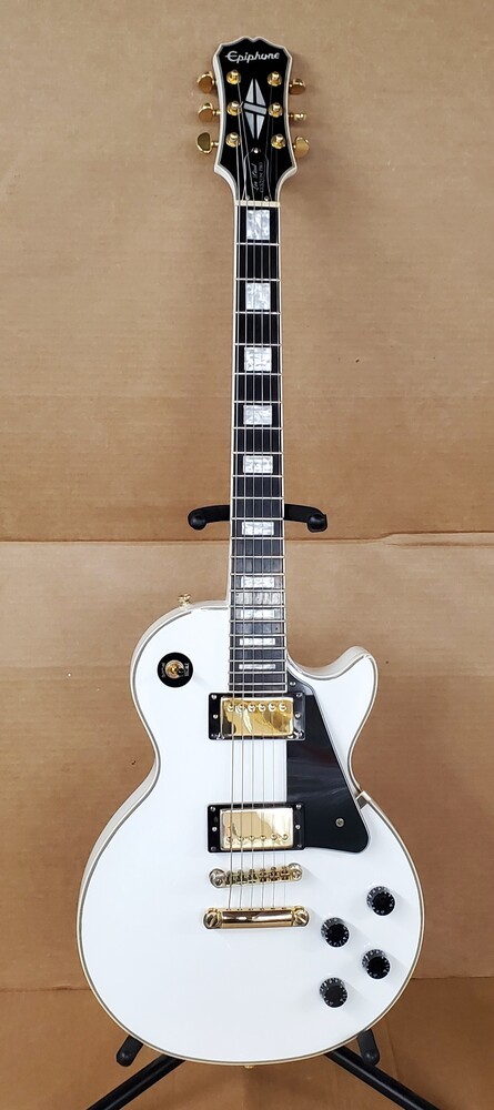 Epiphone Les Paul Custom Pro Electric Guitar w/ Gig Bag – Alpine White