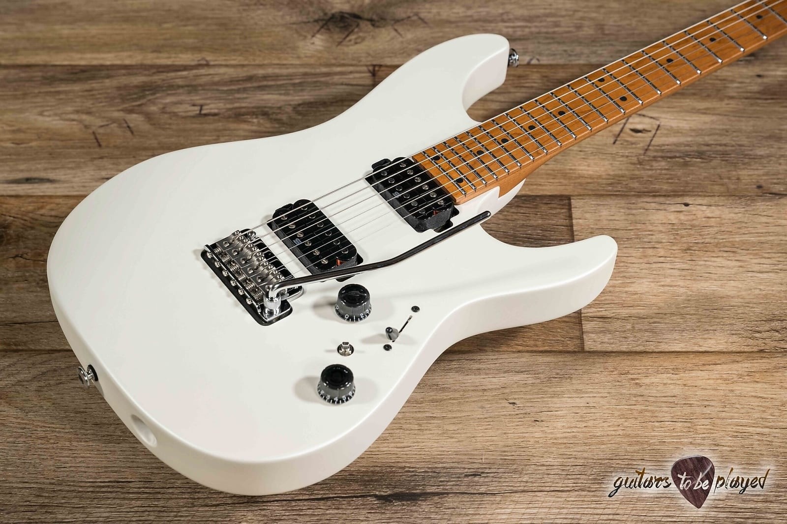Ibanez AZ2402 Prestige HH Roasted Maple Neck Guitar w/ Case – Pearl White Flat