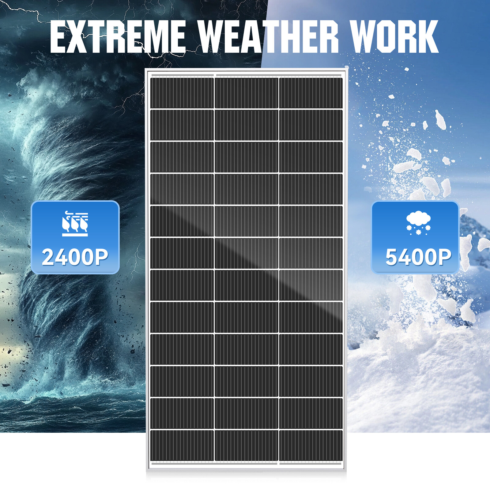 200Watt Mono Solar Panel 12V Battery Charging RV Home Off-Grid Boat Power Carava