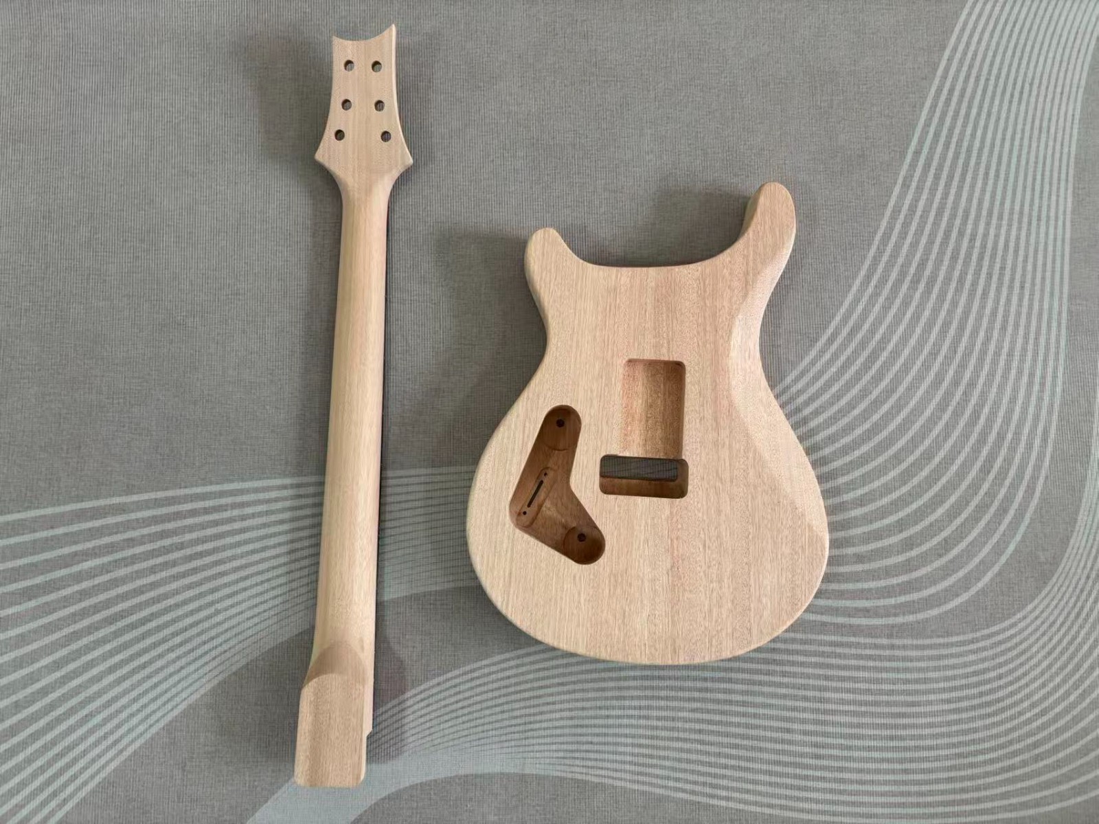 Unfinished DIY Electric Guitar Kit Genuine Rosewood FB Flame Top Abalone Inlay