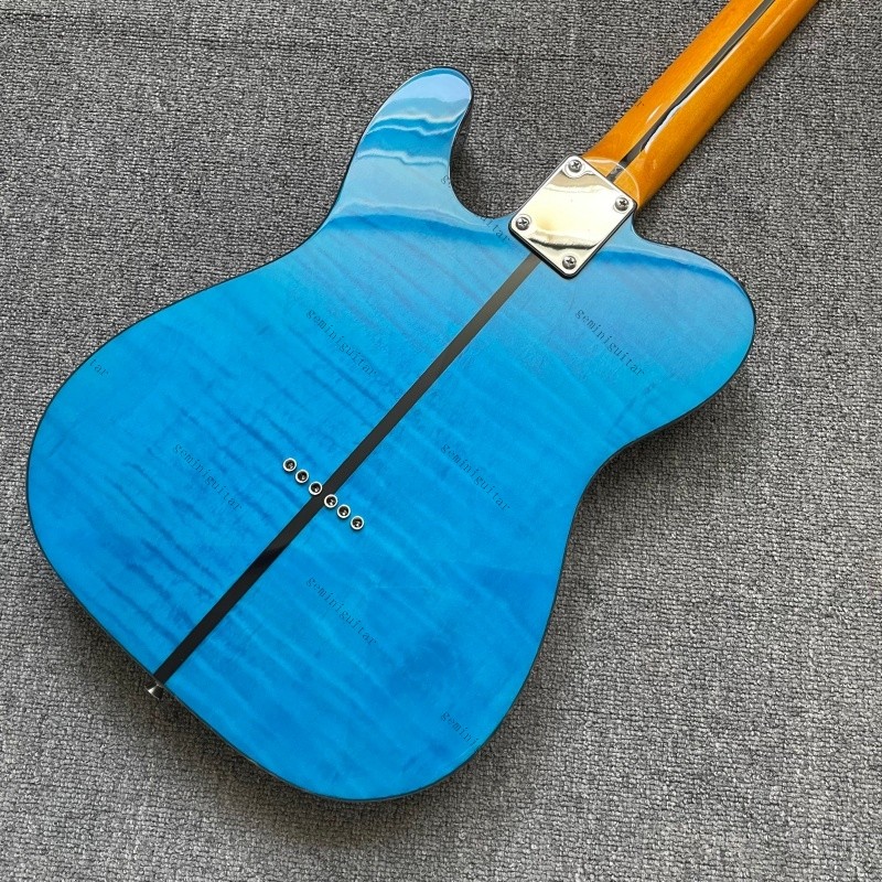 solid T-L electric guitar cat blue SSS pickups maple fretboard free shipping