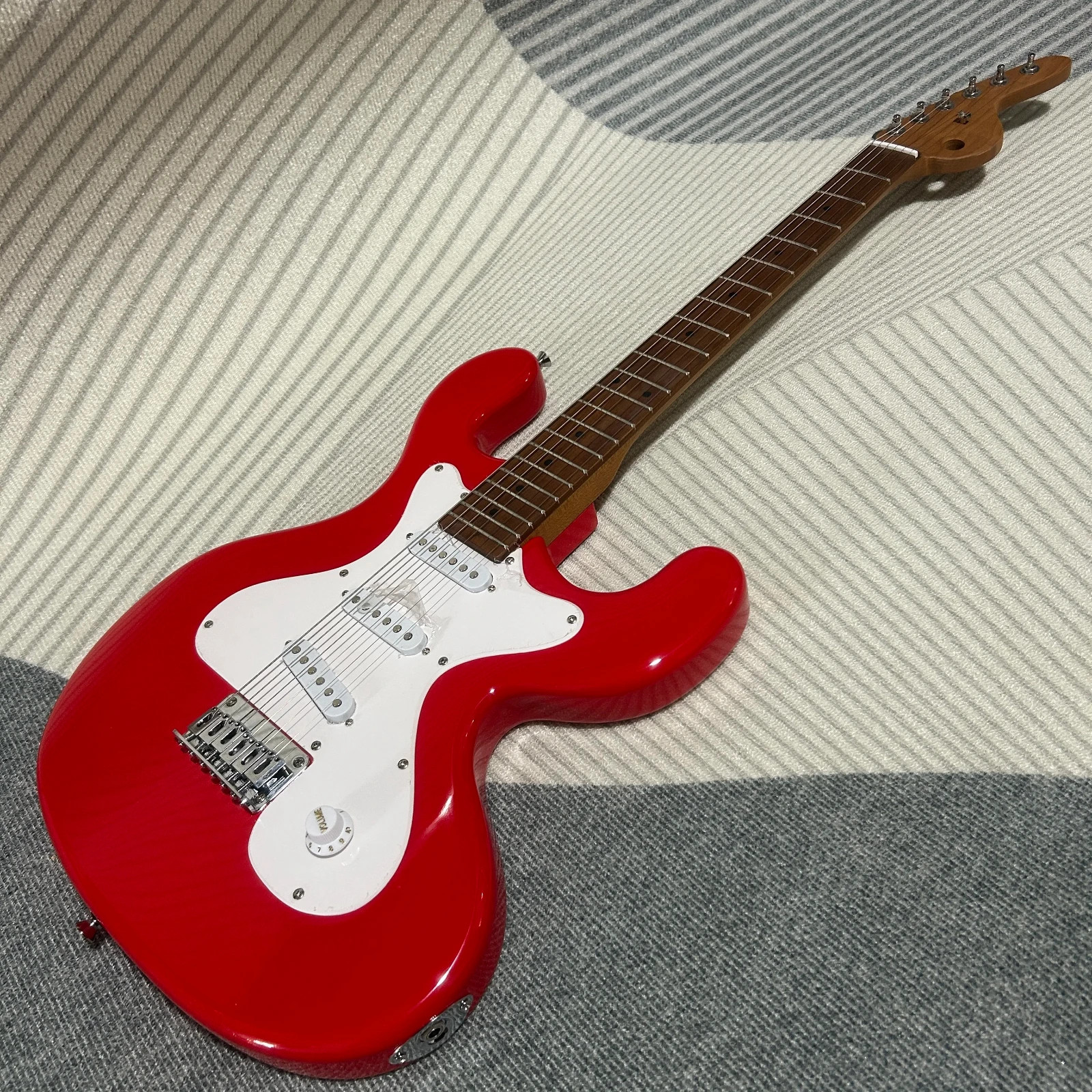 Custom Red Mahogany Guitar Body with Roasted Maple Neck